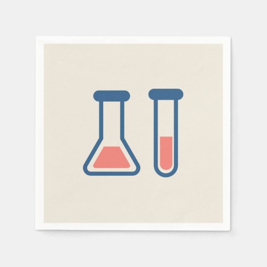 Serviette En Papier Beaker & Test Tube Science Themed (Devant)