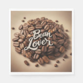 Serviette En Papier Bean Lover Fèves de café esthétique (Devant)