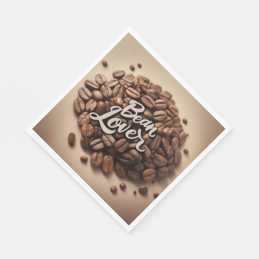 Serviette En Papier Bean Lover Fèves de café esthétique (Coin)