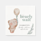 Serviette En Papier Bear Balloon Bearly Wait Douche neutre serviettes (Devant)