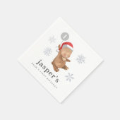 Serviette En Papier Bear Balloon Santa Hat (Coin)