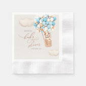 Serviette En Papier Bear Balloons Baby shower Papier (Devant)