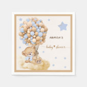 Serviette En Papier Bear Bearly Wait Blue Balloon Baby shower (Devant)