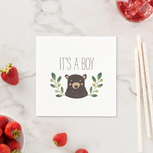 Serviette En Papier Bear Cub (En situation)
