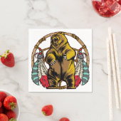 Serviette En Papier Bear Dream Catcher (En situation)