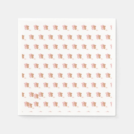 Serviette En Papier Bear Hug Napkin – A Cozy Touch for Sweet Moments (Devant)