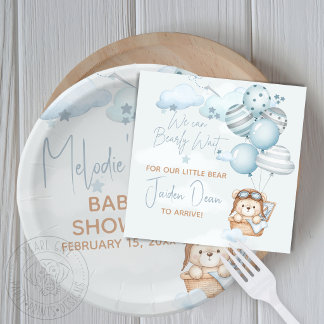 Serviette En Papier Bearly Wait Baby Shower