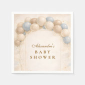 Serviette En Papier Bearly Wait Balloon Baby Shower (Devant)