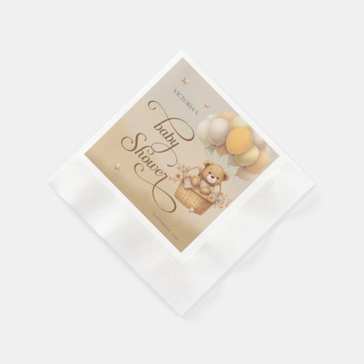 Serviette En Papier Bearly wait bébé douche Papier Napkin (Coin)