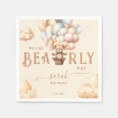 Serviette En Papier Bearly Wait Genre Neutre Teddy Bolos Ours (Devant)