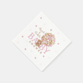 Serviette En Papier Bearly Wait Minimale Pink Gold Bear Thème (Coin)