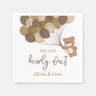 Serviette En Papier Bearly Wait - Papier Baby shower Napkin