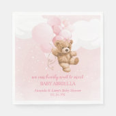 Serviette En Papier Bearly Wait Pink Teddy Bear Napkins (Devant)