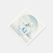 Serviette En Papier Bearly Wait Polar Mama Oear Cub Bébé Garçon Douche (Coin)