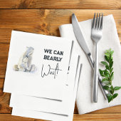 Serviette En Papier Bearly Wait Polar Ours rose Fille Baby shower