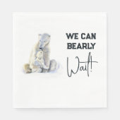Serviette En Papier Bearly Wait Polar Ours rose Fille Baby shower (Devant)