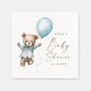 Serviette En Papier Bearly Wait Teddy Bear Boys Baby shower