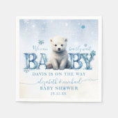 Serviette En Papier Bearly Wait Winter Moderne Baby shower Ours Polair (Devant)
