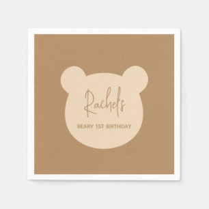 Serviette En Papier Béary 1er anniversaire