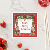 Serviette En Papier Beary Joyeux Noël (En situation)