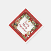 Serviette En Papier Beary Joyeux Noël (Coin)