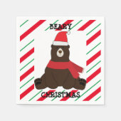 Serviette En Papier Beary Merry Christmas Party Napkin (Devant)