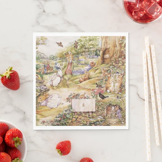 Serviette En Papier Beatrix Potter Cute Peter et ses amis (En situation)