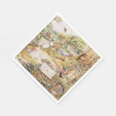 Serviette En Papier Beatrix Potter Cute Peter et ses amis (Coin)
