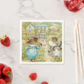 Serviette En Papier Beatrix Potter Kittens (En situation)