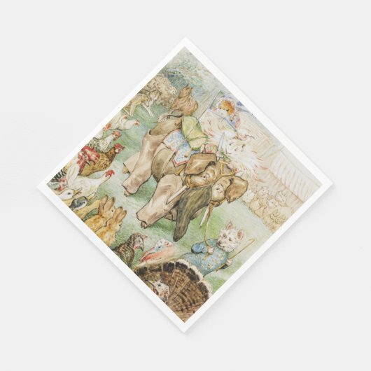 Serviette En Papier Beatrix Potter La Caravane Fée (Coin)