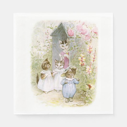 Serviette En Papier Beatrix Potter, Mittens Kitten, (Devant)
