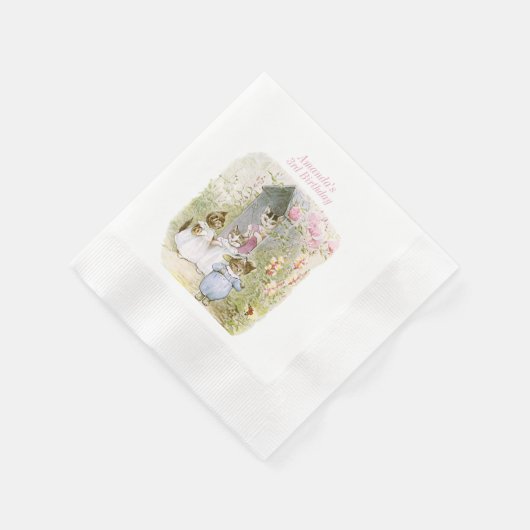 Serviette En Papier Beatrix Potter Tom Kitten, Mittens et Moppet (Coin)