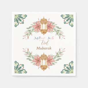 Serviette En Papier Beau Aïd Moubarak Fleurs du Ramadan Lampe de couro