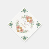 Serviette En Papier Beau Aïd Moubarak|Fleurs du Ramadan Lampe de couro (Coin)