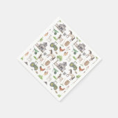 Serviette En Papier Beau Animaux De Ferme Tracteurs Joyeux Anniversair (Coin)