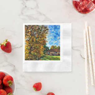 Serviette En Papier Beau automne jour papier photo Napkin