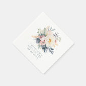 Serviette En Papier Beau Baby shower bouquet de fleurs (Coin)