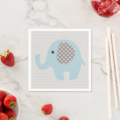 Serviette En Papier Beau bébé éléphant bleu bleu bébé (En situation)
