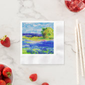 Serviette En Papier beau bleu (En situation)