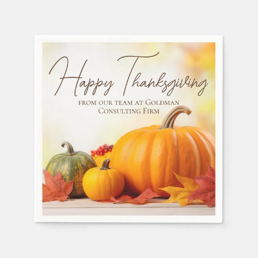 Serviette En Papier Beau Bon thanksgiving Personnalisable Partie (Devant)