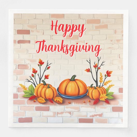 Serviette En Papier Beau Bon thanksgiving populaire Automne (Devant)