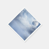Serviette En Papier Beau ciel bleu avec cygnes volants (Coin)