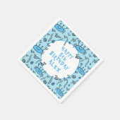 Serviette En Papier Beau Crabe Animaux de mer Garçon Joyeux Anniversai (Coin)