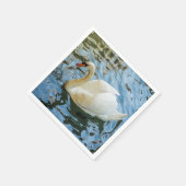 Serviette En Papier Beau cygne blanc (Coin)