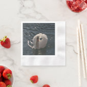 Serviette En Papier Beau cygne blanc (En situation)