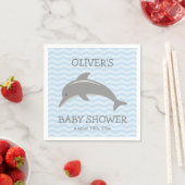 Serviette En Papier Beau dauphin et serviettes en baby shower de chevr (En situation)