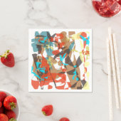 Serviette En Papier Beau design floral Abstrait (En situation)