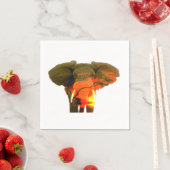 Serviette En Papier Beau éléphant africain dans le Serengeti (En situation)