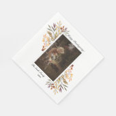Serviette En Papier Beau feuillage d'automne Thanksgiving Photo (Coin)
