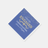 Serviette En Papier Beau fiançailles PERSONNALISÉ (Coin)